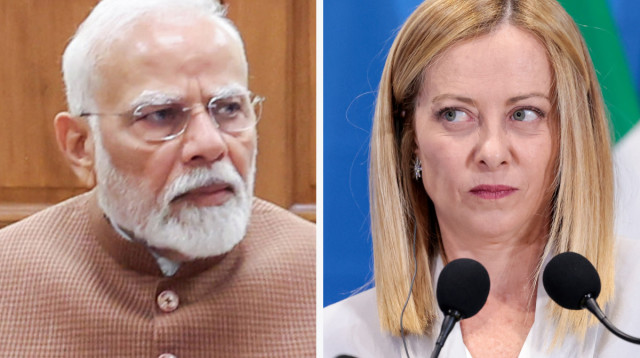 ג'ורג'ה מלוני, נרנדרה מודי (צילום: רויטרס)