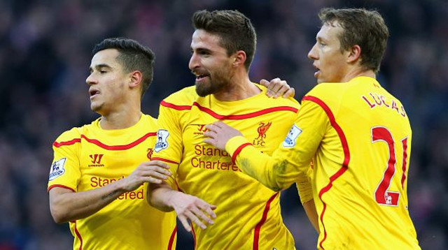 פאביו בוריני וקוטיניו במדי ליברפול (צילום: Getty images)