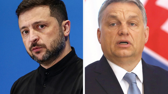 ויקטור אורבן, וולודימיר זלנסקי (צילום: רויטרס)