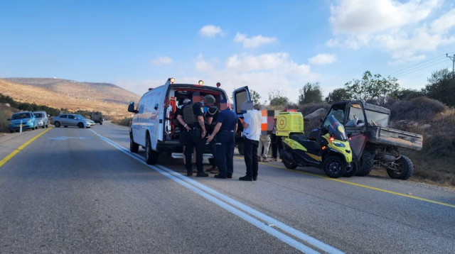 חשד לאירוע ביטחוני בשומרון (צילום: תיעוד מבצעי מד''א)