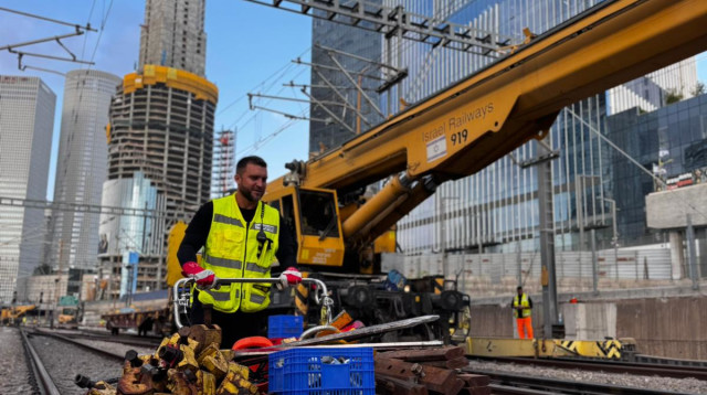 עבודות ברכבת ישראל (צילום: דוברות רכבת ישראל)
