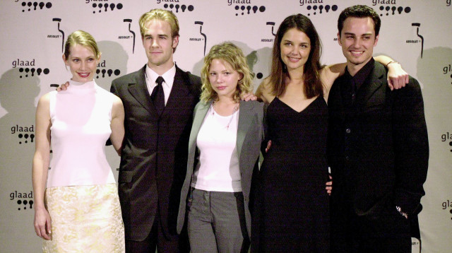 הקאסט של "דוסון קריק" (צילום: Brenda Chase/Online USA)