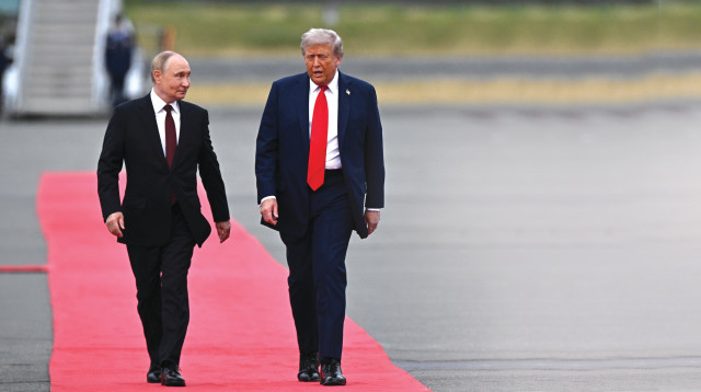 טראמפ ופוטין באלסקה (צילום: רויטרס)