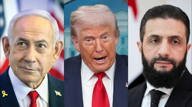 אחמד א-שרע, דונלד טראמפ, בנימין נתניהו (צילום: רויטרס,REUTERS/Khalil Ashawi,חיים גולדברג פלאש 90)