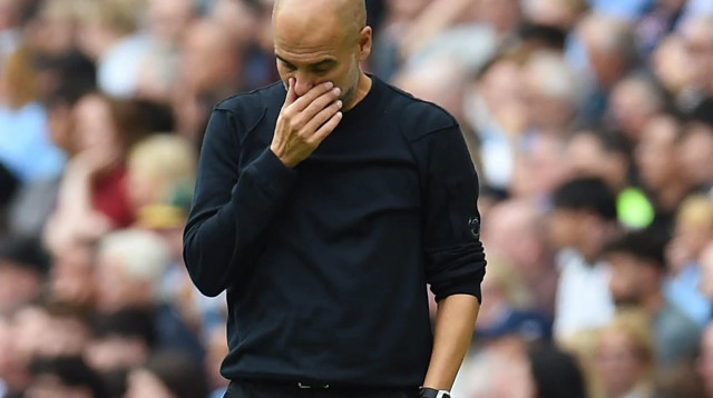 פפ גווארדיולה מאמן מנצ'סטר סיטי מאוכזב (צילום: רויטרס)