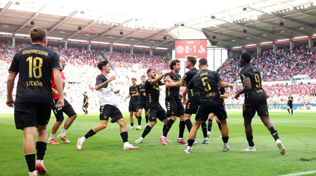 שחקני פ.צ. קלן חוגגים (צילום: GettyImages)