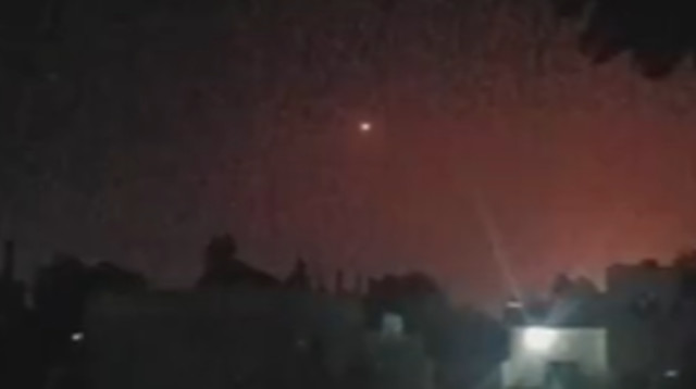 תקיפה בדמשק (צילום: צילום מסך רשתות חברתיות)