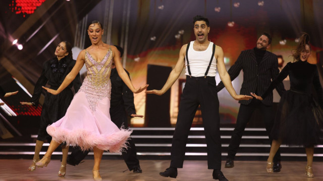 אמיר שורוש וסנה סוקול בגמר "רוקדים עם כוכבים" (צילום: קשת 12)