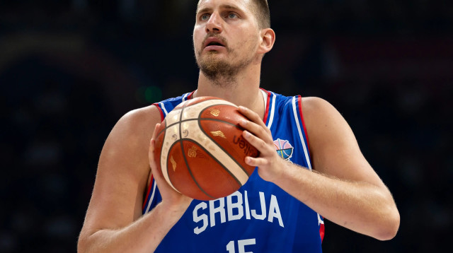 שחקן נבחרת סרביה בכדורסל, ניקולה יוקיץ' (צילום: GettyImages, Srdjan Stevanovic)
