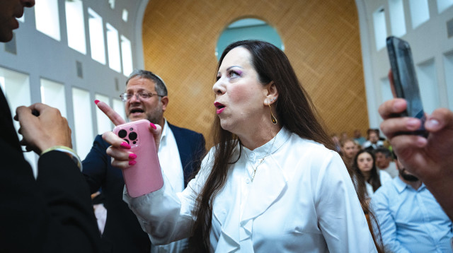 טלי גוטליב ואיתמר בן גביר (צילום: יונתן זינדל, פלאש 90)