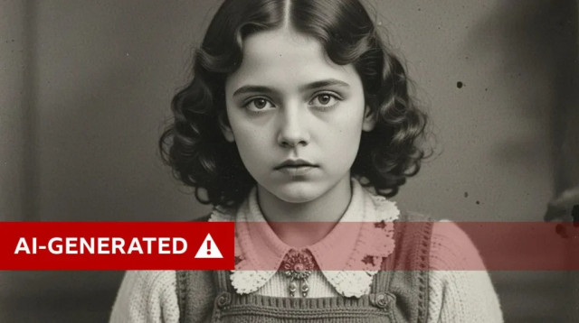 תמונה מזויפת של ילדה בשואה (צילום: צילום מסך bbc)