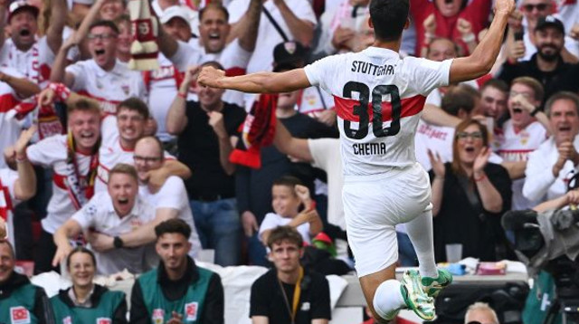 צ'מה אנדרס חוגג את שער הניצחון לשטוטגרט (צילום: picture alliance)