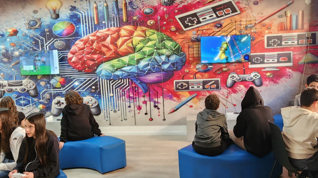 חדר הגיימינג במקיף יא ראשל"צ (צילום: משרד החינוך)