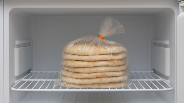 פיתות בפריזר (צילום: עיבוד מחשב: מעריב אונליין)