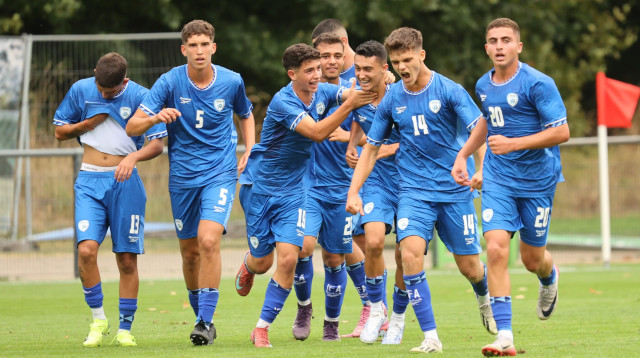 שחקני נבחרת ישראל עד גיל 17, טורניר ארבע האומות 2025 (צילום: GettyImages, Juergen Schwarz)