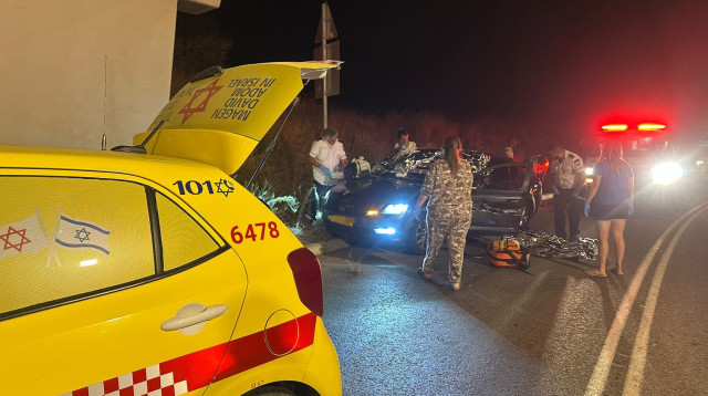 זירת אירוע האלימות בנחשולים (צילום: תיעוד מבצעי מד"א)