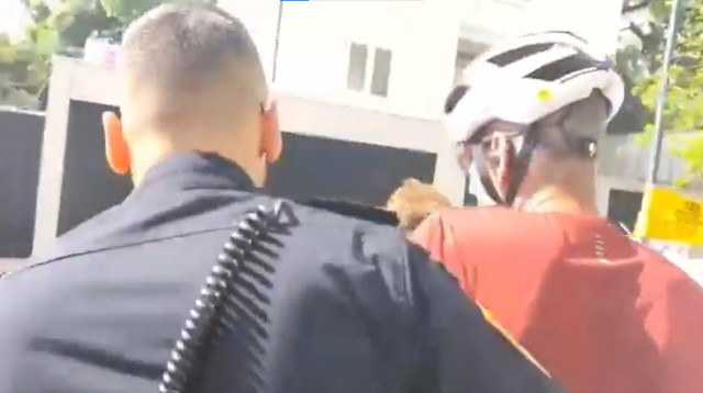 מעצר מפגין (צילום: צילום מסך רשתות חברתיות לפי חוק 27א לזכויות יוצרים)