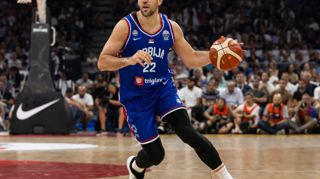 שחקן נבחרת סרביה ואסילייה מיציץ' (צילום: GettyImages, Srdjan Stevanovic)