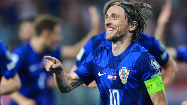 שחקן נבחרת קרואטיה, לוקה מודריץ' (צילום: GettyImages, Pixsell/MB Media)