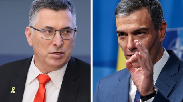 גדעון סער, פדרו סאנצ'ז (צילום: רויטרס,סיון שחור ענבה, לע"מ)