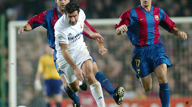 לואיס פיגו, ג'אזיקה מנדייטה (צילום: JAVIER SORIANO/AFP via Getty Images)