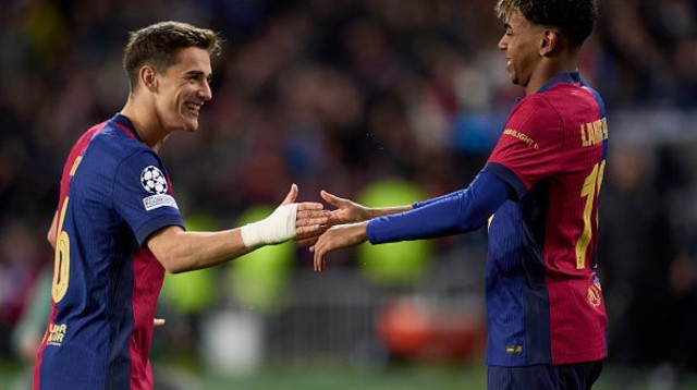 לאמין ימאל וגאבי חוגגים בברצלונה (צילום: Pedro Salado)