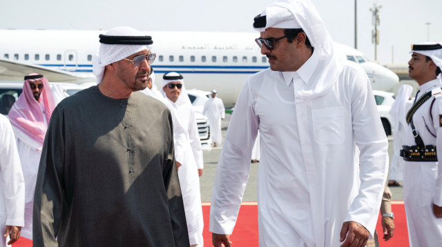 אמיר קאטר ונשיא איחוד האמירויות (צילום: רויטרס)