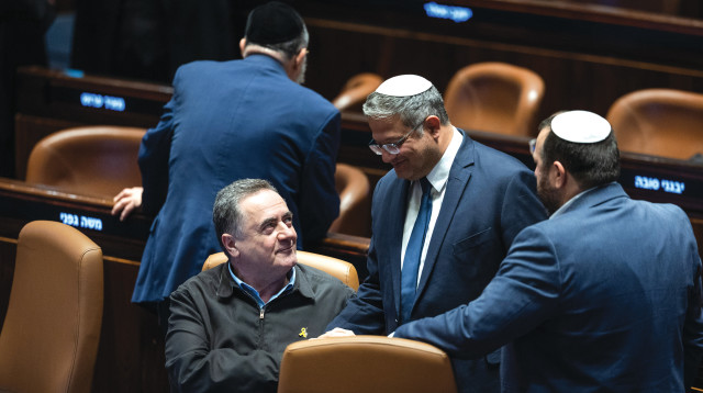 עמיחי אליהו, איתמר בן גביר, ישראל כץ (צילום: חיים גולדברג, פלאש 90)