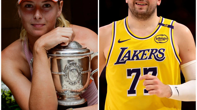 לוקה דונצ'יץ', מריה שראפובה (צילום: עיבוד תמונה, GettyImages)