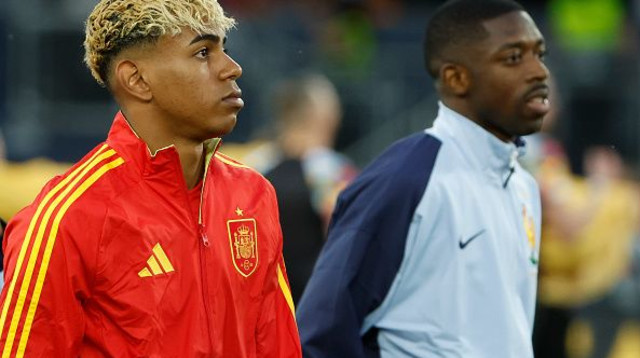 לאמין ימאל ועוסמאן דמבלה (צילום: Jean Catuffe)