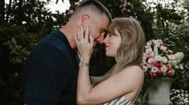 טיילור סוויפט וטראוויס קלסי (צילום: מסך, אינסטגרם)