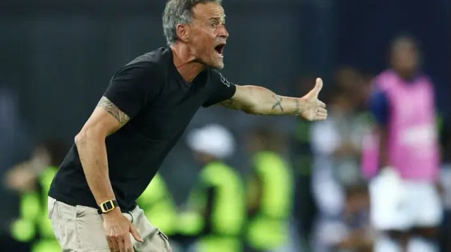 לואיס אנריקה מאמן פ.ס.ז' (צילום: רויטרס)