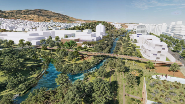 תוכנית הענק לאזור קריית שמונה  (צילום: קורין אדריכלים)