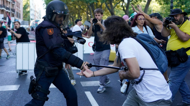 הפגנות בספרד (צילום: רויטרס)