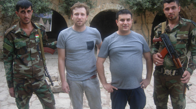 ליאור דיין והלוחמים בעיראק (צילום: פרטי)