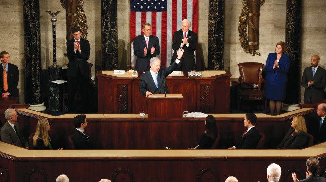 נתניהו נואם בקונגרס האמריקאי (צילום: רויטרס)