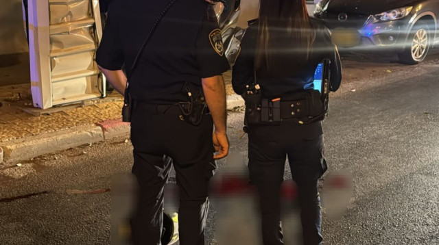 משטרת ישראל באירוע הירי על דרך השלום (צילום: דוברות המשטרה)