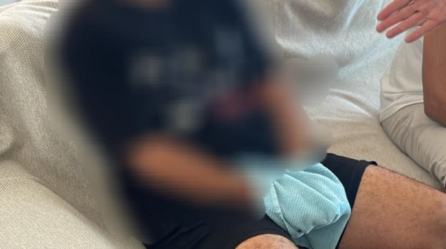 מעצרו של החייל החשוד בדקירה בגן מאיר (צילום: דוברות המשטרה)