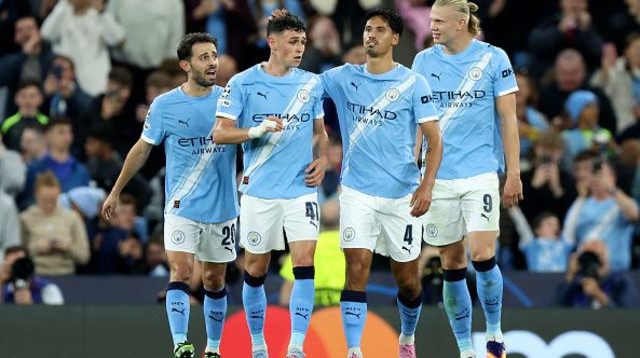 שחקני מנצ'סטר סיטי (צילום: Gettyimages)
