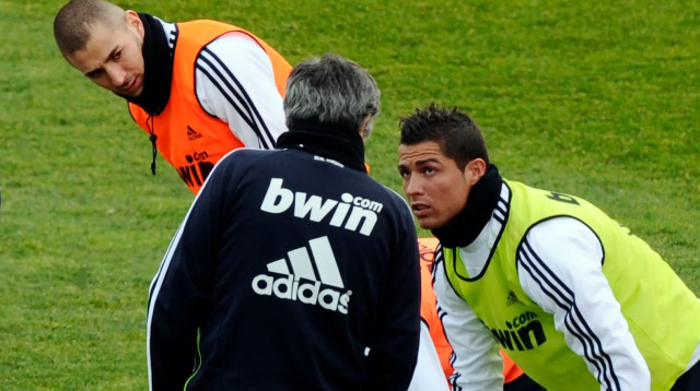 קארים בנזמה לצד כריסטיאנו רונאלדו, ריאל מדריד (צילום: GettyImages)