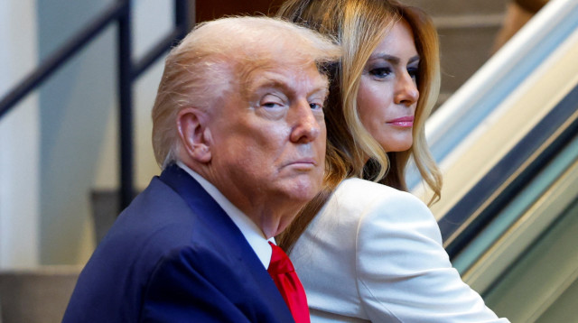 דונלד טראמפ ומלניה טראמפ, הגיעו לעצרת האו"ם (צילום: REUTERS/Kylie Cooper)