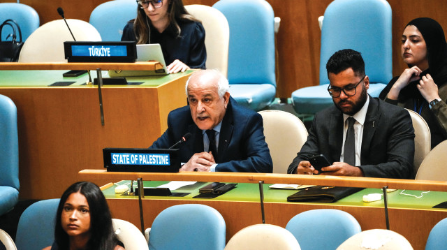 ריאד מנסור בעצרת האו״ם (צילום: רויטרס)