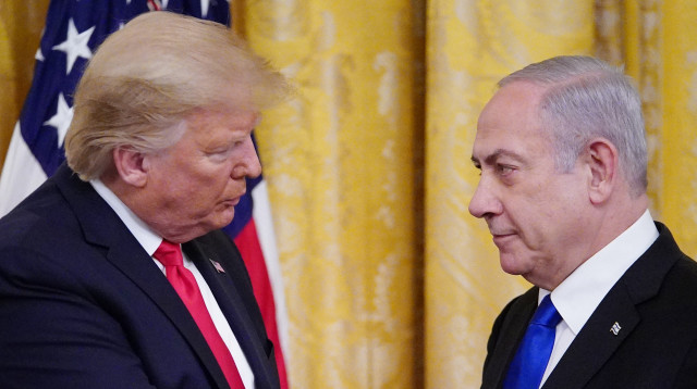 בנימין נתניהו, דונלד טראמפ (צילום: MANDEL NGAN/AFP via Getty Images)