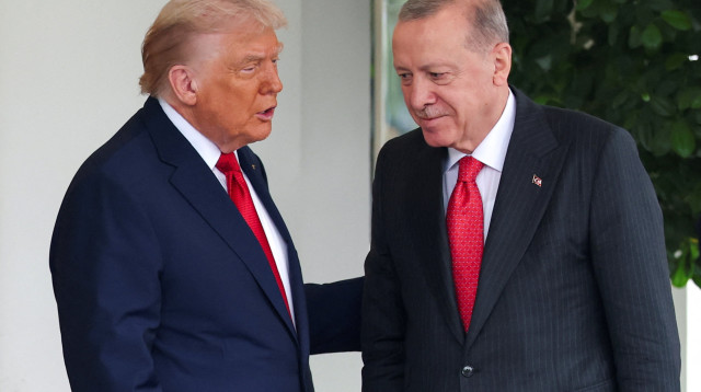נשיא טורקיה רג'פ טאיפ ארדואן ודונלד טראמפ בבית הלבן (צילום: רויטרס)