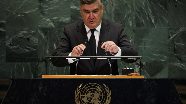 נשיא קרואטיה זוראן מילנוביץ' באו"ם (צילום: רויטרס)