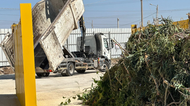 תחנת הגזם המחודשת בחירייה (צילום: ירדן בר, איגוד ערים דן לתברואה)