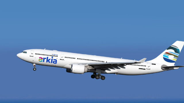 מטוס חכור חדש של ארקיע  (צילום: דוברות ארקיע)