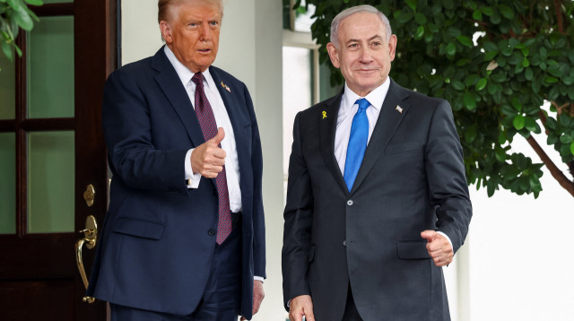 בנימין נתניהו, דונלד טראמפ (צילום: REUTERS/Kevin Lamarque)