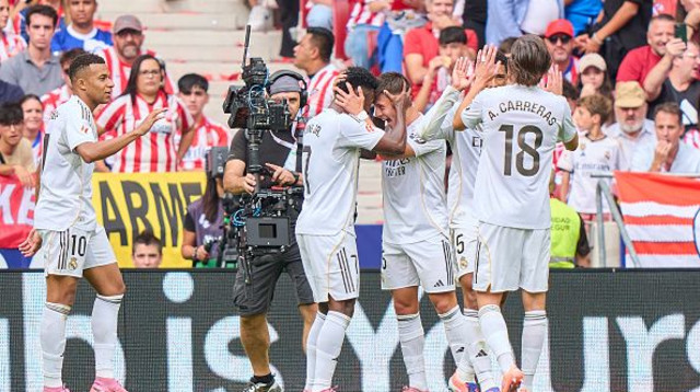 שחקני ריאל מדריד חוגגים (צילום: Gettyimages)