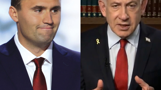 בנימין נתניהו, צ'ארלי קירק (צילום: רויטרס)